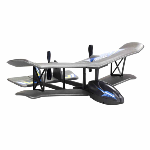 Flybotic Bi-Wing Evo blå flygplan